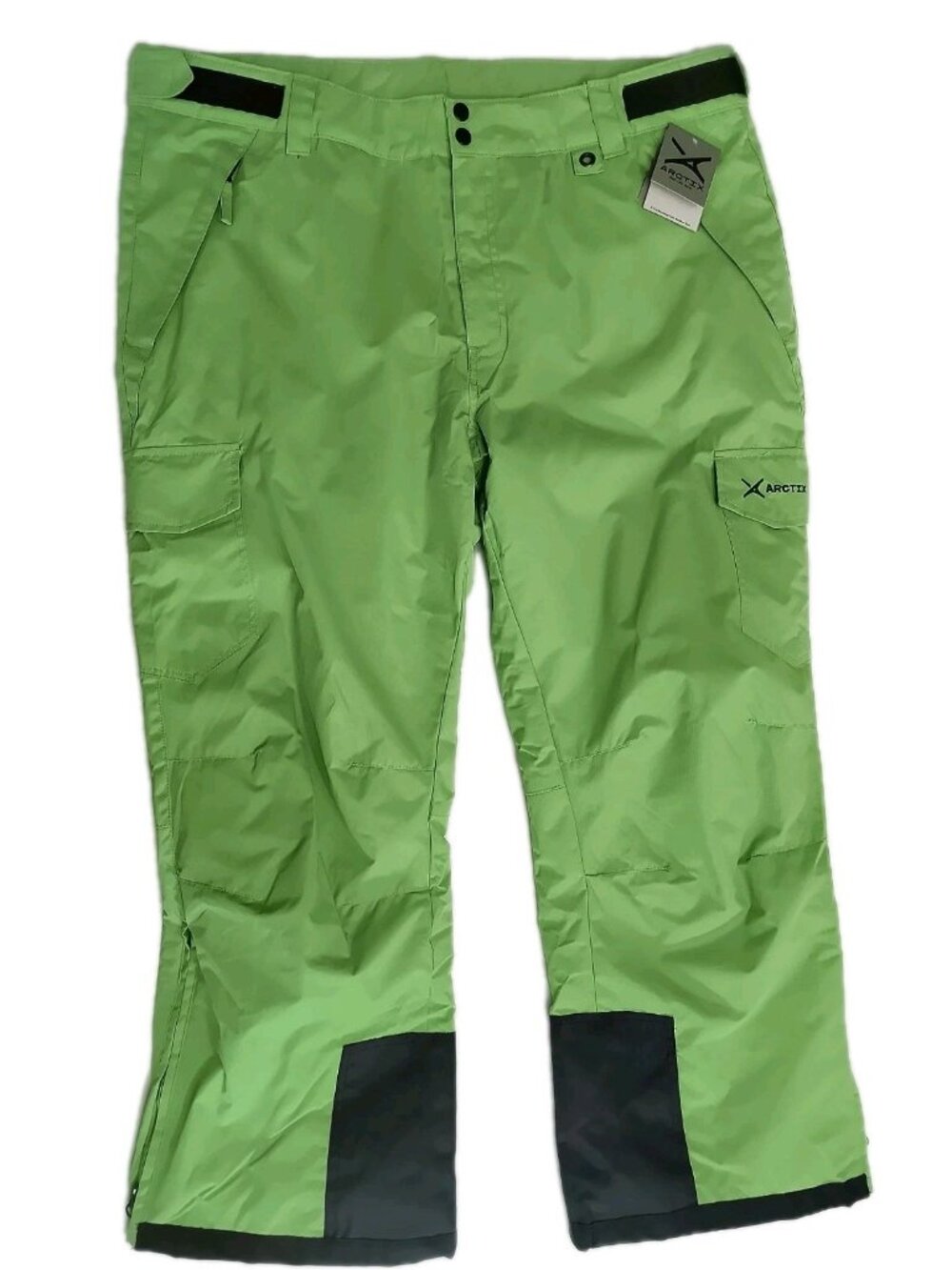 Arctix Lime Green Men Snow Pants Size XL  Pocket Cargo 5K Insulsted Therma-Lock